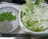 ●パスタ●枝豆キャベツのしょうゆ風味♪作り方1写真