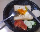 フライパン一つで目玉焼きトースト作り方7写真