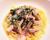 ベーコンとほうれん草のクリームパスタ作り方4写真