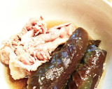 めんつゆで簡単＊なすと豚肉の煮物作り方8写真