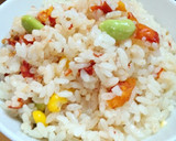 プチトマトと枝豆とコーンの炊き込みご飯作り方7写真