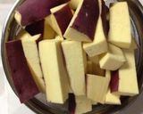 さつまいも 塩バター炒め作り方1写真