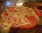 トマトとエノキ茸の和洋風パスタ作り方4写真