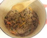 カボチャ煮の煮汁でそぼろ丼作り方2写真