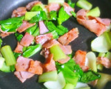 ハムとちんげん菜のクリーム煮作り方2写真