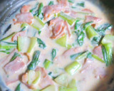 ハムとちんげん菜のクリーム煮作り方3写真