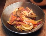 余り物のカレー再利用さつまいも炒め作り方4写真