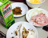 豆乳でヘルシー☆カレーボナーラ♬作り方1写真