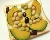 紫蘇香る❀お豆と南瓜の和トースト作り方4写真