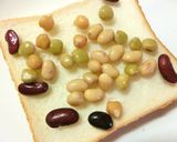 紫蘇香る❀切り干し大根とお豆の和トースト作り方3写真
