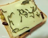 紫蘇香る❀切り干し大根とお豆の和トースト作り方5写真