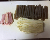 こんにゃくとえのきのベーコン炒め作り方1写真