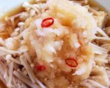 レンジで簡単ヘルシー！エノキおろしポン酢作り方3写真