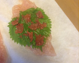 簡単！美味しい♪梅しそささみフライ作り方2写真