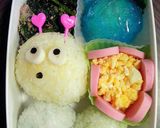 子どもが自分で作るキャラ弁＊いり卵のお花作り方10写真
