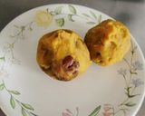 かぼちゃと雑穀米の小豆入り茶巾風作り方4写真