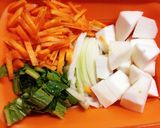 お手軽、チキンスープ作り方1写真