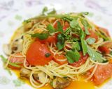 フレッシュトマトとクレソンのパスタ作り方6写真