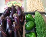 ゴーヤと茄子のグリーンカレー!!作り方1写真