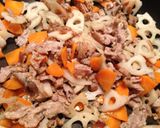 豚肉の具だくさんキンピラ!作り方4写真