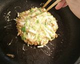 空心菜と納豆の卵焼き♪作り方3写真