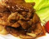 夜*我が家人気*豚ロース蜂蜜しょうが焼き作り方5写真