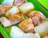 超っ早メイン☆鶏もも肉と長芋の昆布茶蒸し作り方3写真