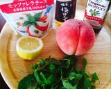 桃とモッツァレッラのカプレーゼ作り方1写真
