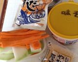 カモリと厚揚げの味噌汁〜(o˘◡˘o)♡作り方1写真
