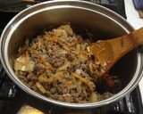 生姜たっぷり♪野菜のコクうまスープ麻婆丼作り方3写真