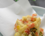 海老とじゃがいもとお豆のかき揚げ作り方2写真