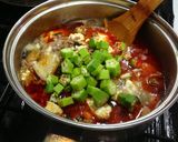 生姜たっぷり♪野菜のコクうまスープ麻婆丼作り方5写真