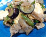 なすと豆腐と豚肉の炒め作り方5写真