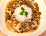 生姜たっぷり♪野菜のコクうまスープ麻婆丼作り方6写真