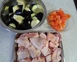 鶏肉とナスとトマト煮作り方1写真