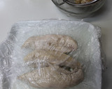 レンジで簡単❀ささ身と茗荷のゆかり和え❀作り方2写真