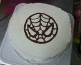 キャラ☆スパイダーマンケーキ作り方6写真