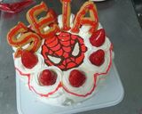 キャラ☆スパイダーマンケーキ作り方8写真