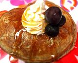 健康アサイーとバナナと豆乳のホットケーキ作り方4写真