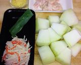 冬瓜の中華風カニカマあんかけ♡作り方1写真