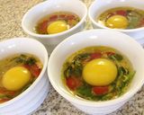 卵★チーズ★野菜のココット焼き作り方6写真