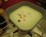 山ごはん〜マーブルチョコでホットチョコ〜作り方3写真