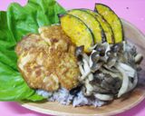 Cafe風♪ささみピカタとグリル野菜の丼作り方9写真