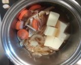 豆腐の卵とじ煮☆揚げ玉のせ♪作り方3写真