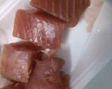 めんつゆで 簡単 まぐろや 鰹の 煮付け作り方1写真