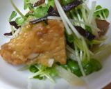 きくらげ・玉ねぎ・貝割れ菜のポン酢和え作り方4写真