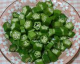 超時短！1分半で作る塩こぶオクラ作り方1写真