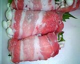 豚肉で大葉えのき巻き巻き作り方2写真