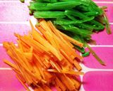 スナップエンドウとにんじんのきんぴら風作り方1写真