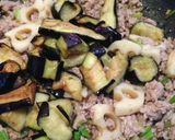 ナスとレンコンのひき肉とろみ炒め作り方4写真